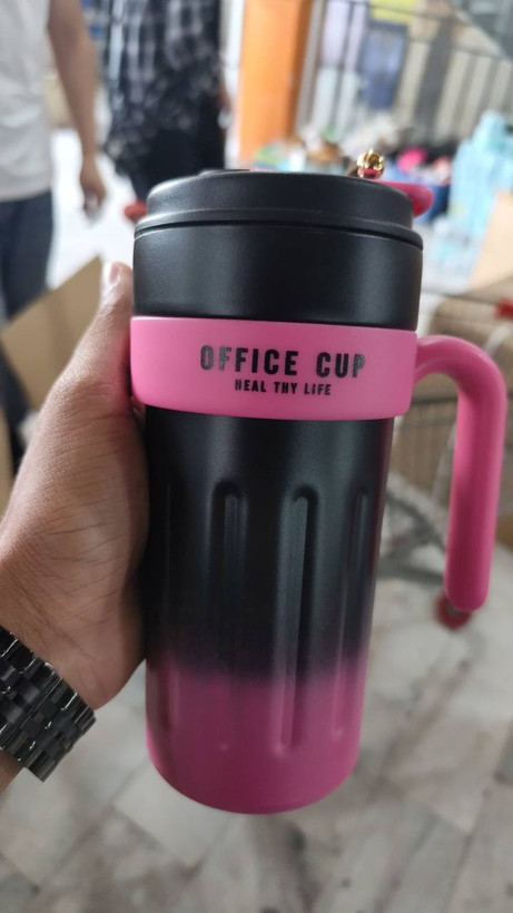 تراول ماگ دسته دار مدل Office دماسنج دار